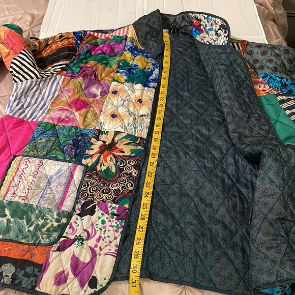 ❌SOLD❌New Patchwork silk reversible women's jacket coat size 2XL - Picture 12 of 17